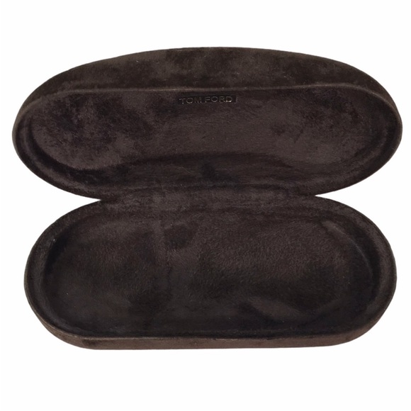 Tom Ford Medium Dark Brown Sunglass Sunnies Case Only Like New Gold Logo - Picture 4 of 17